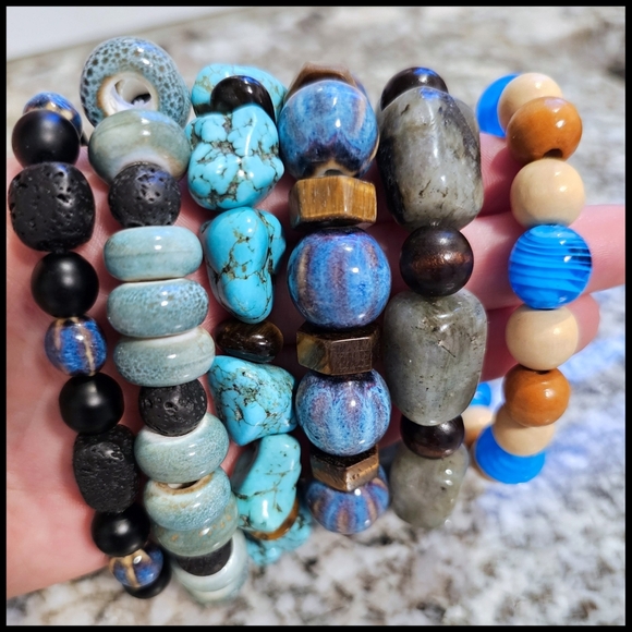 Terra Moda Beaded, Gemstone Bracelets, Size Medium, 9.5'' - Picture 2 of 9